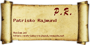 Patrisko Rajmund névjegykártya